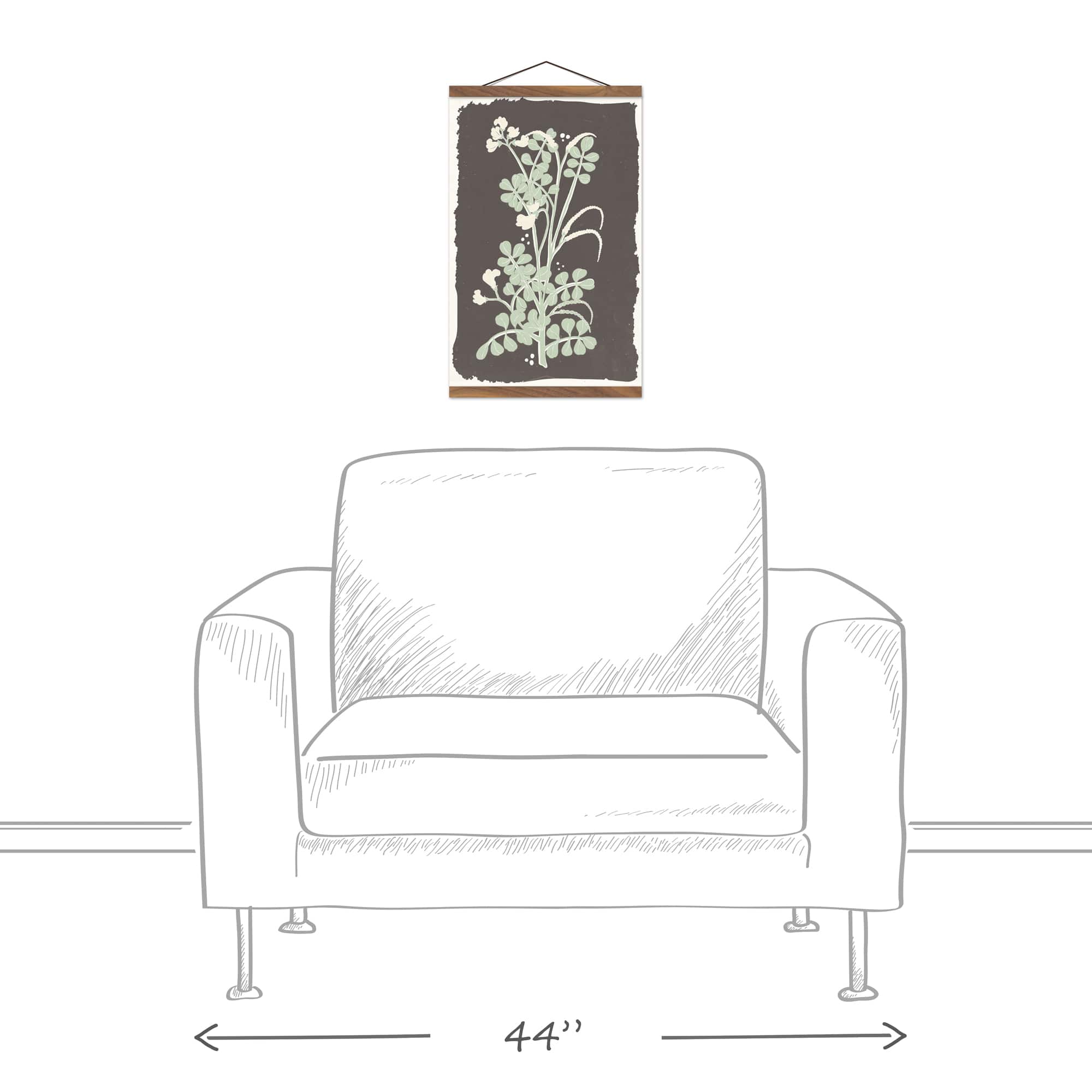 Spring Flowers 12" x 18" Teak Hanging Canvas